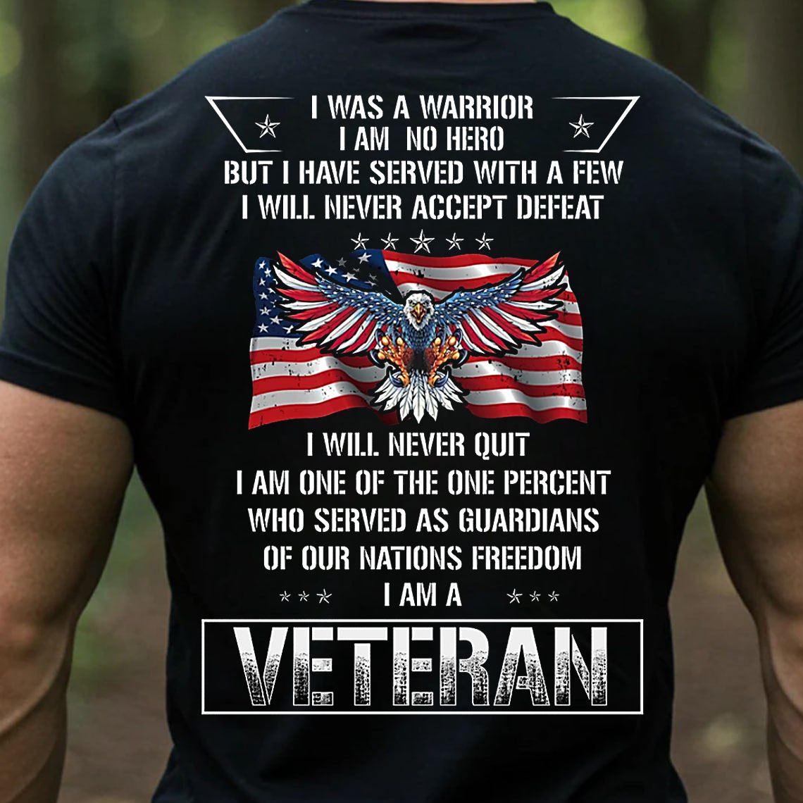 I Am a Veteran T-Shirt, Sweatshirt, Hoodie - Proud American Military Eagle Flag Tee for Veterans and Patriots