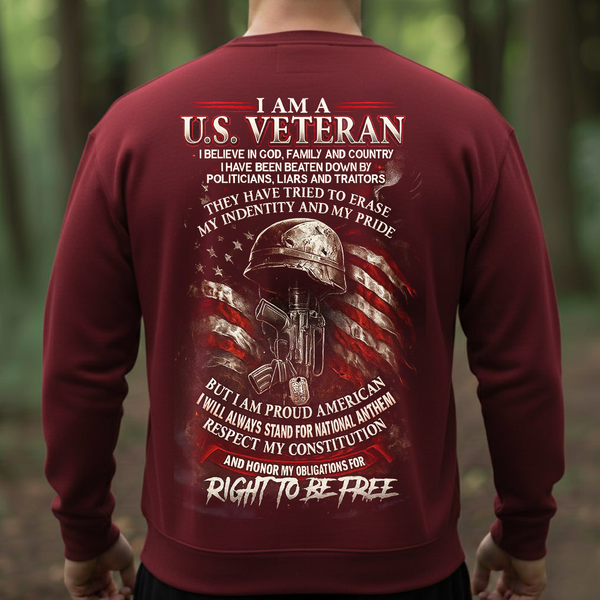 I Am a U.S. Veteran Shirt – Proud American Patriotic T-Shirt – Military Veteran Apparel – Gift for Veterans and Patriots