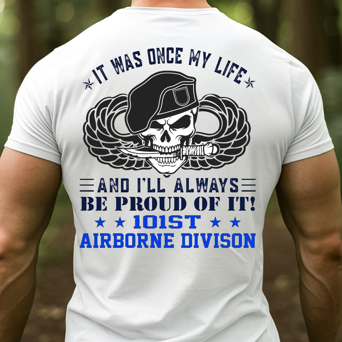 101st Airborne Division Veteran T-Shirt, Sweatshirt, Hoodie - Proud Military Skull Beret Tee for Army Veterans and Paratroopers