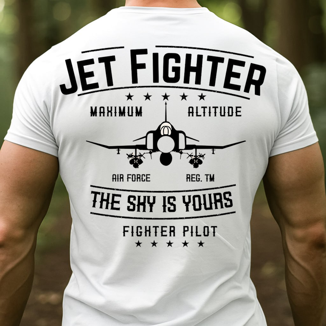 Jet Fighter Pilot T-Shirt, Sweatshirt, Hoodie - The Sky Is Yours Air Force Military Aviation Tee for Veterans and Aviators