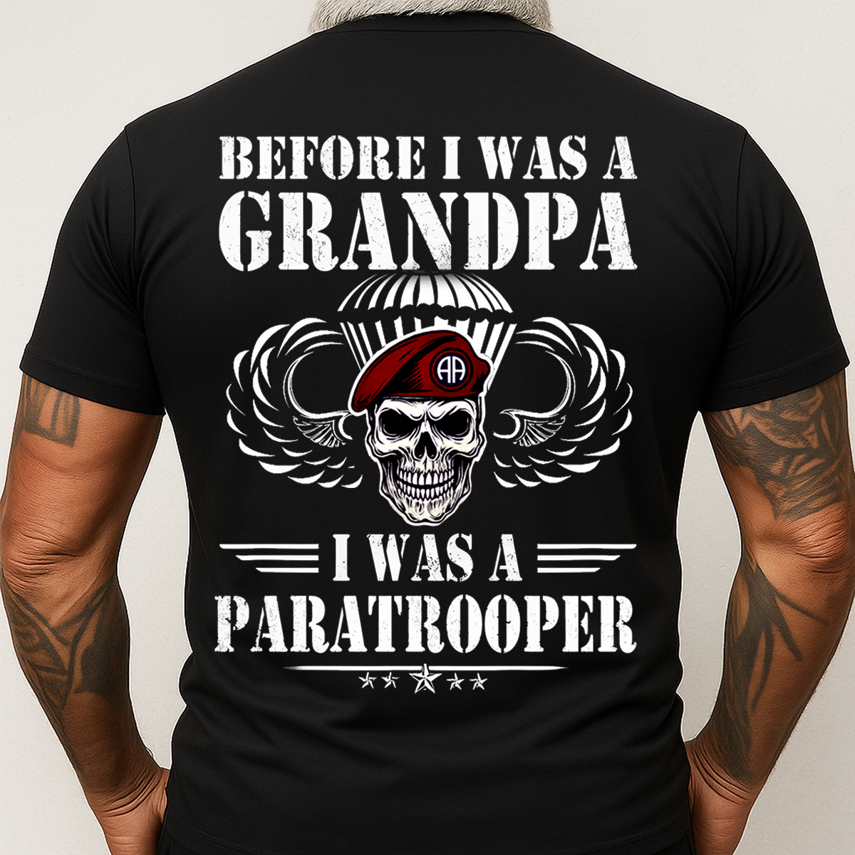 Before I Was a Grandpa I Was a Paratrooper T-Shirt – Army Airborne Veteran Tee