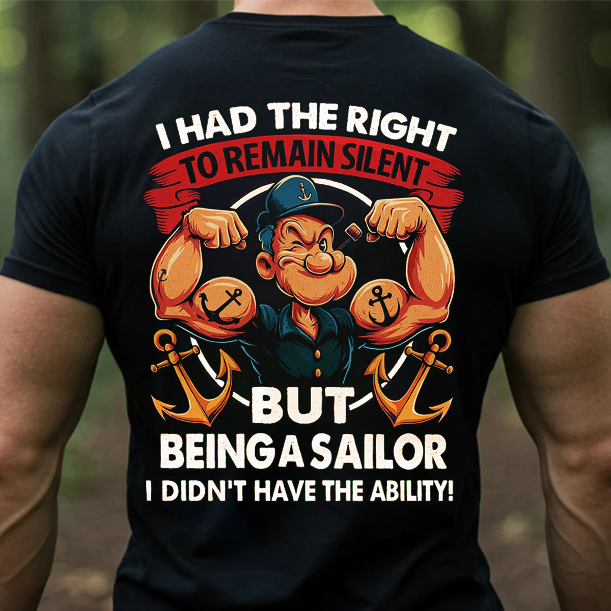 “I Had the Right to Remain Silent”- Navy Veteran Humor T-shirt, Hoodie, T-shirt- Gift For Navy Veteran