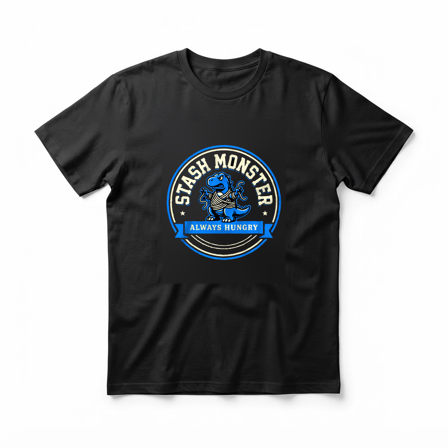 "Stash Monster Always Hungry" T-Shirt - Funny Yarn Stash Gift for Crocheters and Knitters