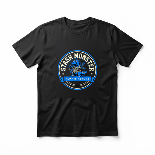 "Stash Monster Always Hungry" T-Shirt - Funny Yarn Stash Gift for Crocheters and Knitters