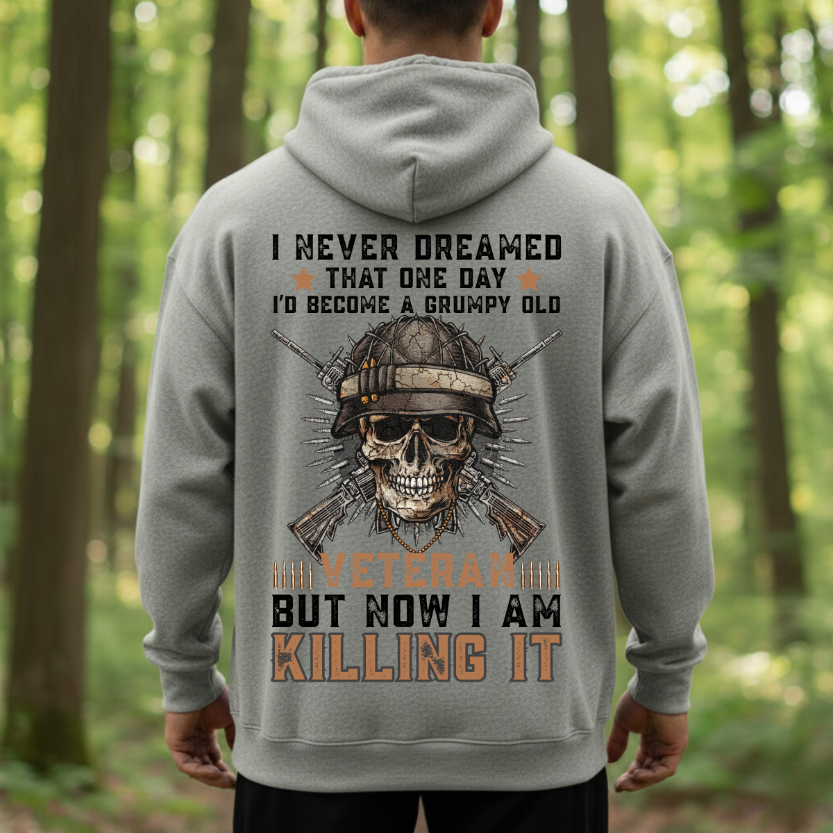 US Veteran Shirt – Never Dreamed I’d Be A Grumpy Old Vet – Patriotic Military Tee