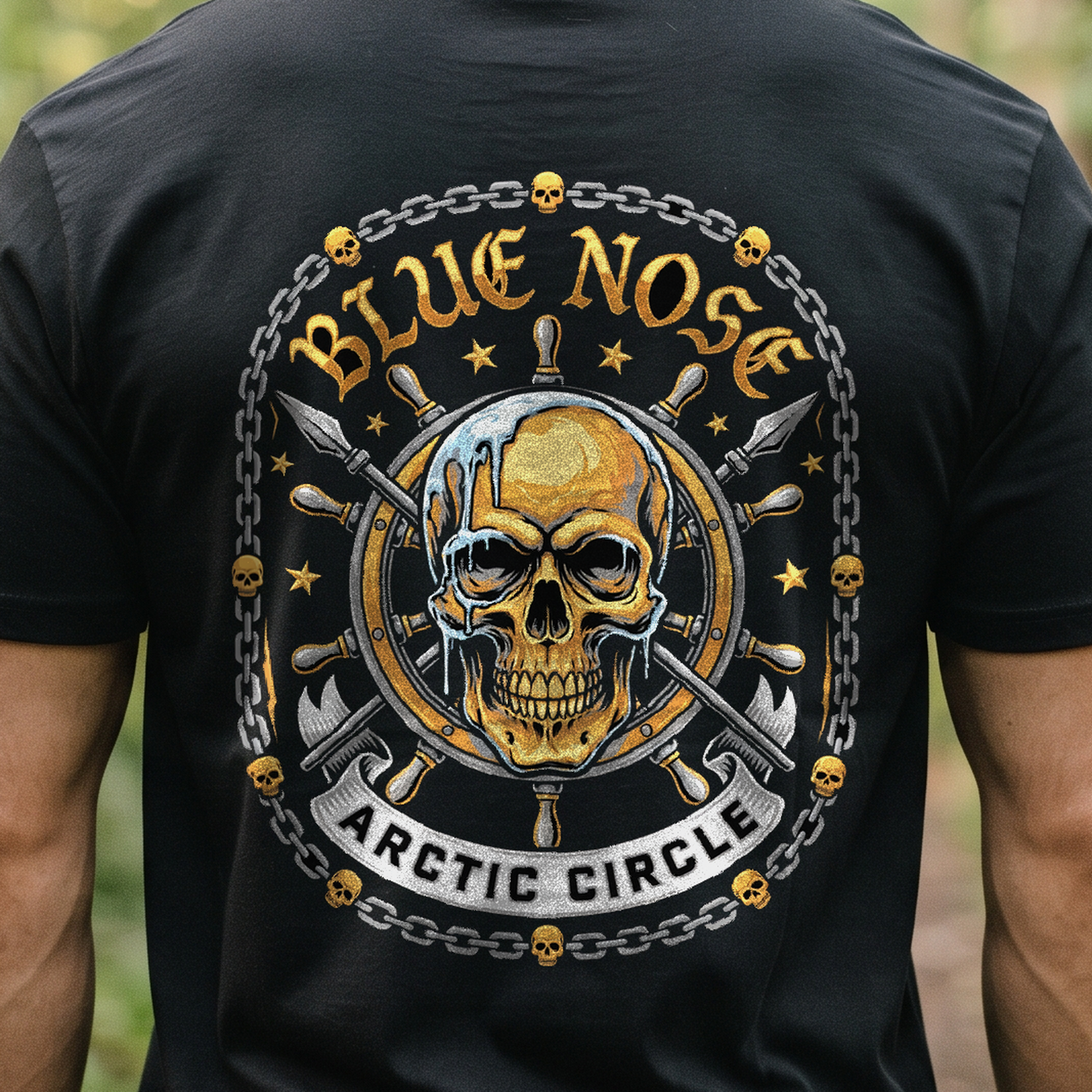 "Blue Nose - Arctic Circle" T-Shirt – Navy Tradition Skull Anchor Gift for Veterans Day