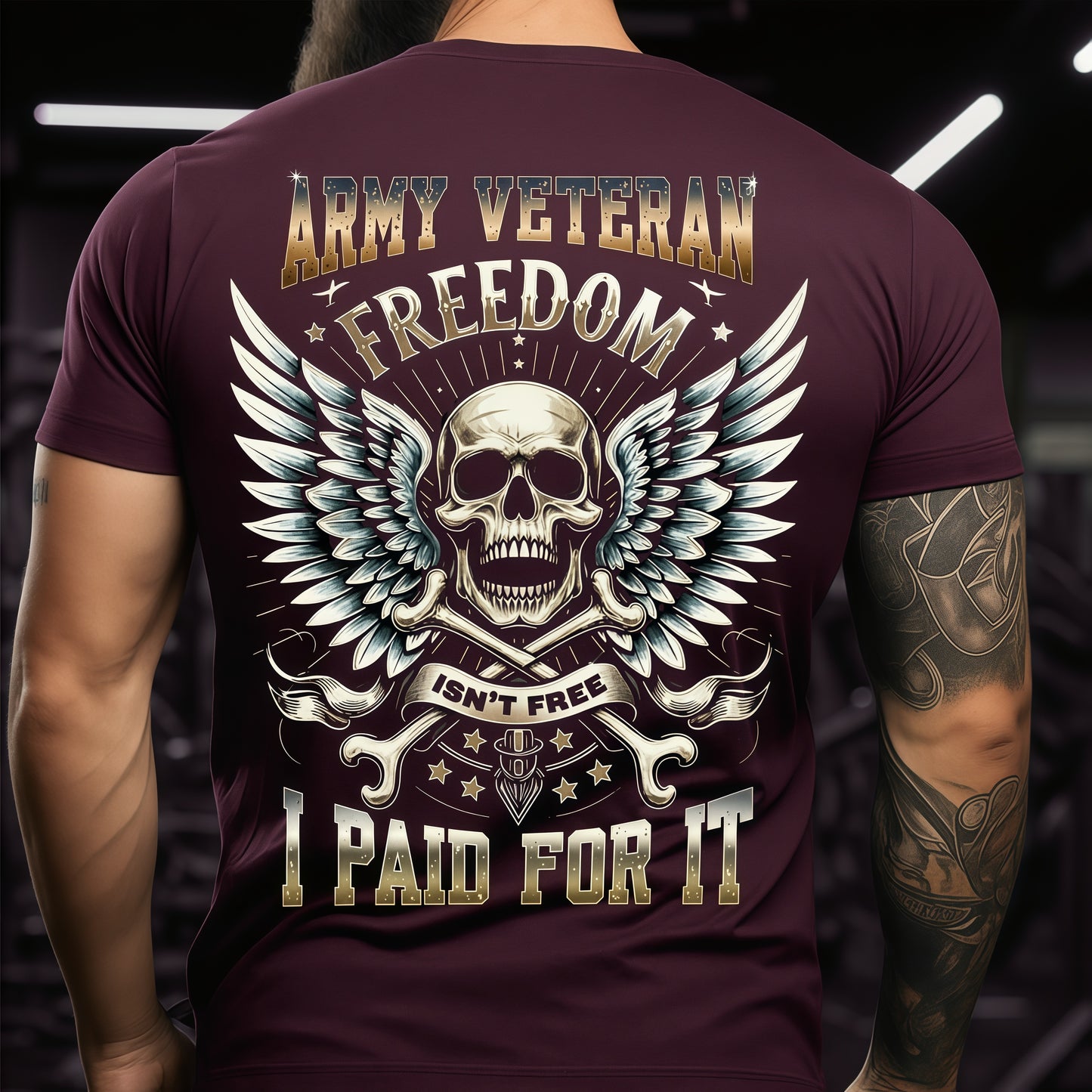 Army Veteran T-Shirt – Freedom Isn’t Free – Military Pride Tee