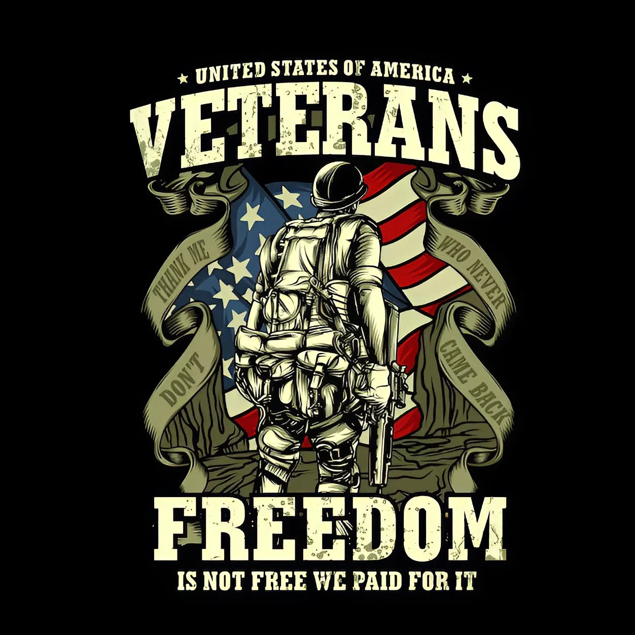 Veterans Freedom T-Shirt – Freedom Is Not Free, We Paid for It – Military Pride Tee