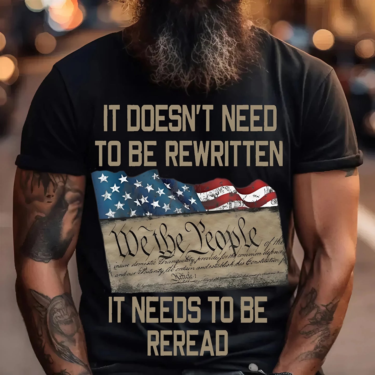 U.S Veteran Shirt - It Doesn't Need To Be Rewritten - Patriotic Shirt