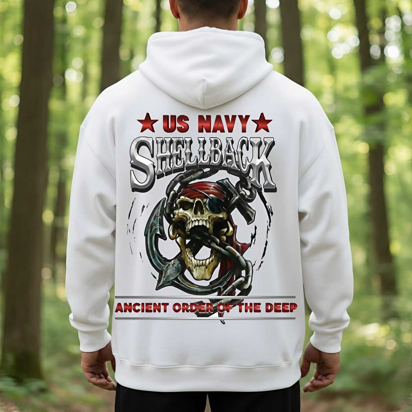 USN Shellback Navy Veteran Apparel- Ancient Order of the Deep Skull Anchor , Gift for Veterans Day