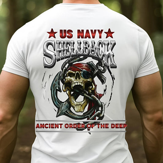 USN Shellback Navy Veteran Apparel- Ancient Order of the Deep Skull Anchor , Gift for Veterans Day