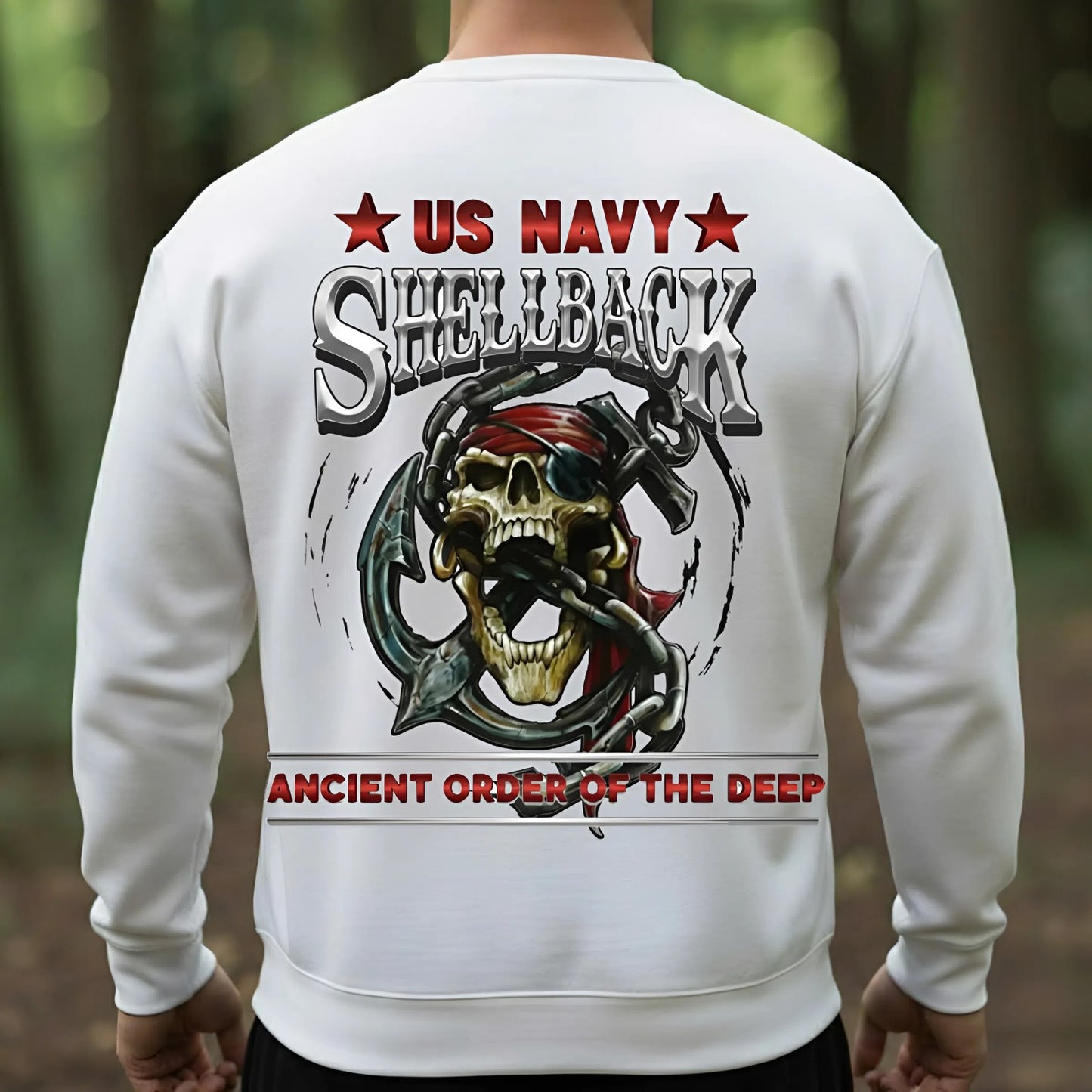 USN Shellback Navy Veteran Apparel- Ancient Order of the Deep Skull Anchor , Gift for Veterans Day