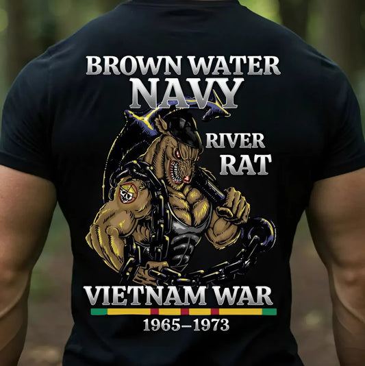 Brown Water Navy River Rat Vietnam War Shirt – U.S. Navy River Warriors 1965–1973, Gift for Veterans Day