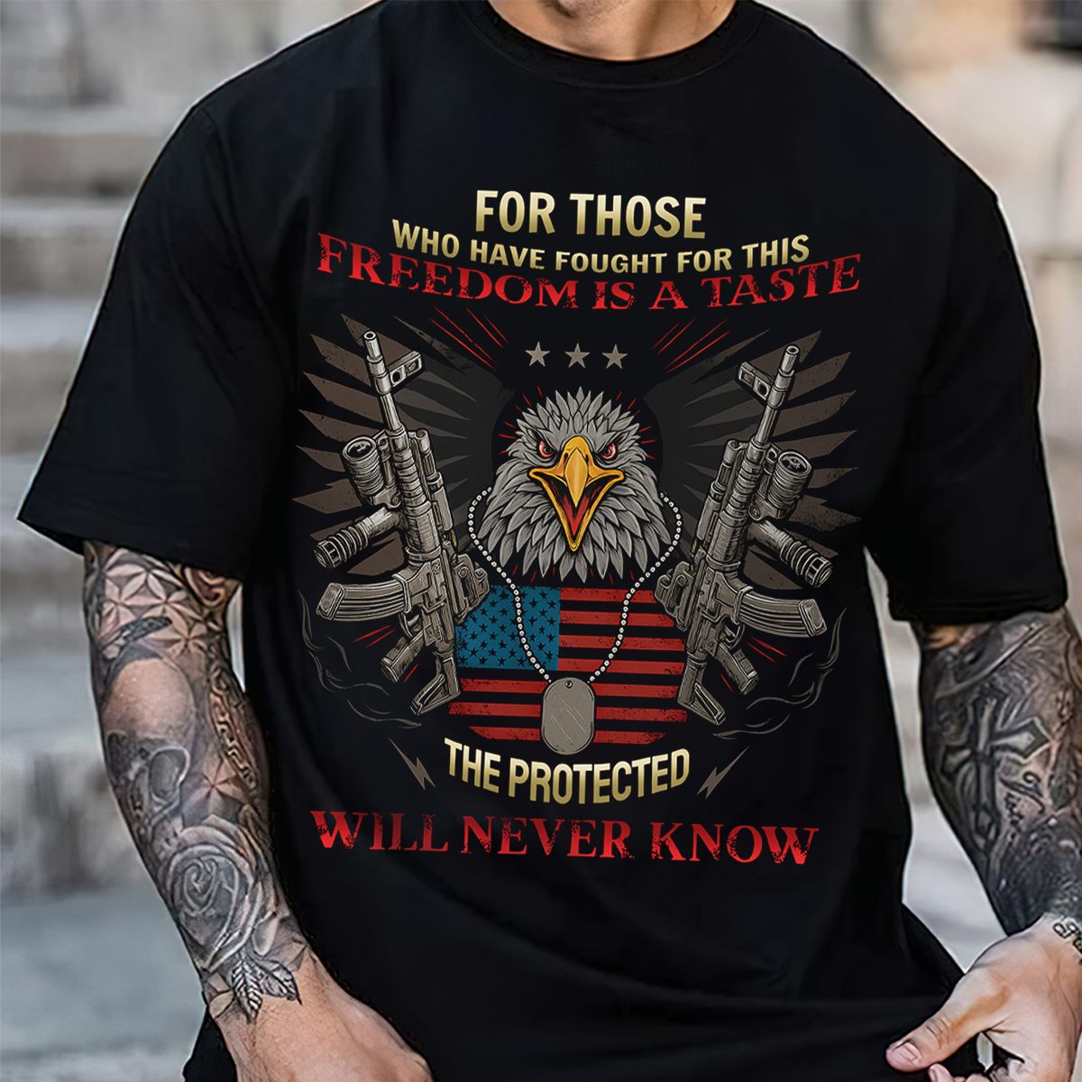 Freedom Is a Taste – Patriotic Veteran Eagle Shirt for US Army Supporters