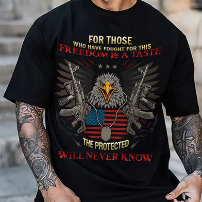 Freedom Is a Taste – Patriotic Veteran Eagle Shirt for US Army Supporters