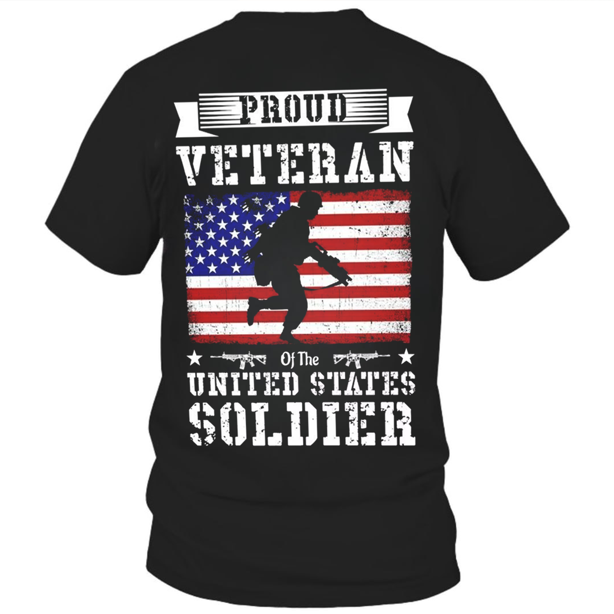 Proud U.S. Veteran Soldier T-Shirt , American Flag Military Tee for Veterans and Patriotic Men