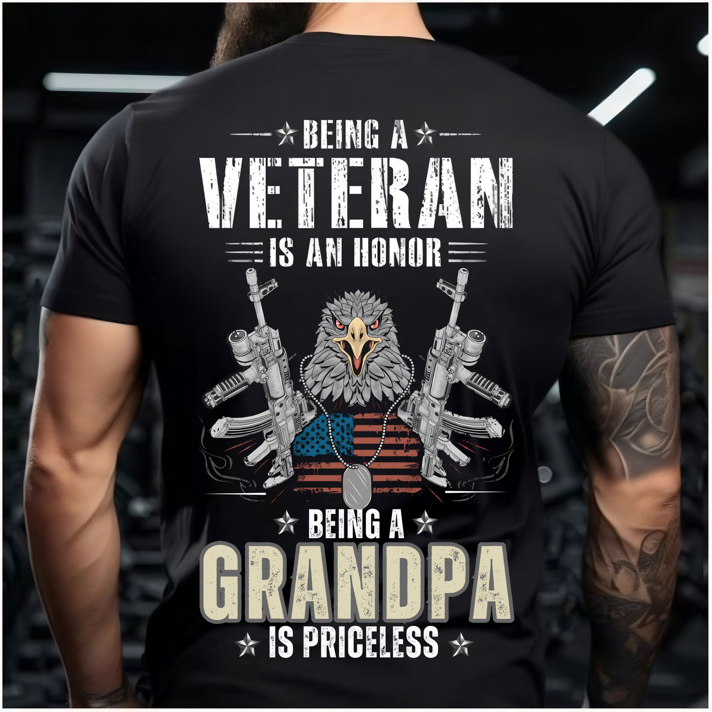 Grandpa Veteran Shirt - Being a Veteran Is an Honor T-Shirt - Military Family Tee
