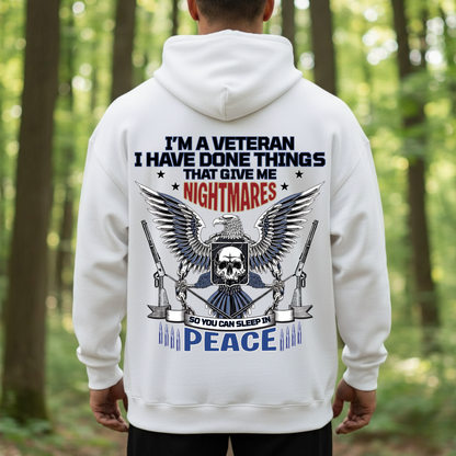 Veteran T-Shirt, Sweatshirt, Hoodie – Nightmares for Your Freedom – Patriotic Service Hero Gift