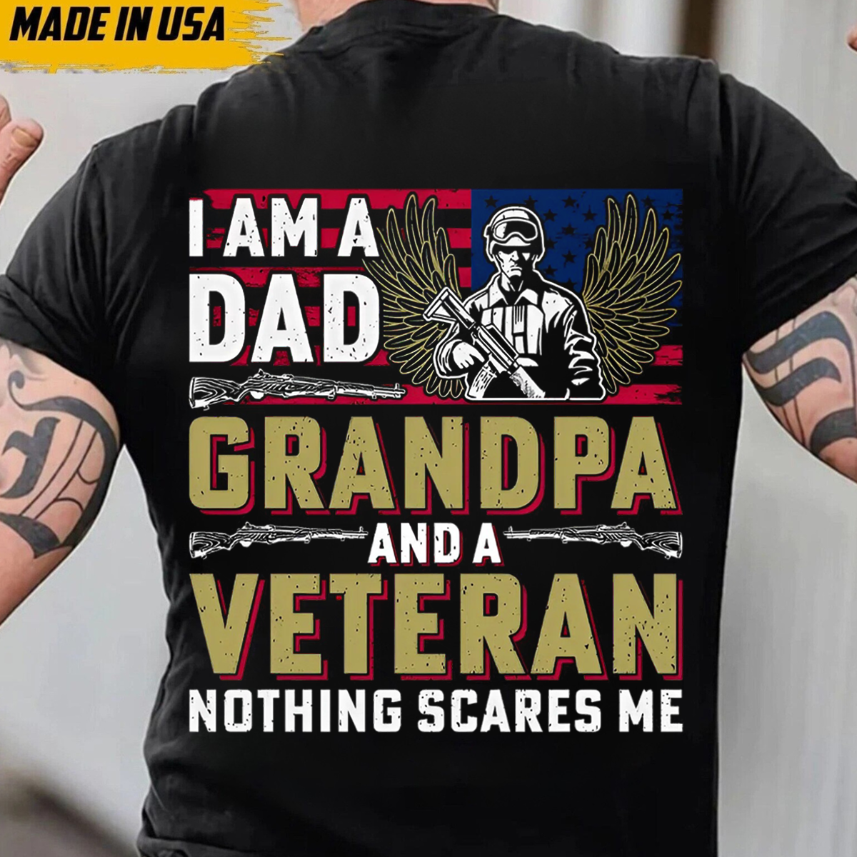 Army Veteran Shirt- Dad Grandpa Veteran Shirt -Military Family Gift- Gift For Dad