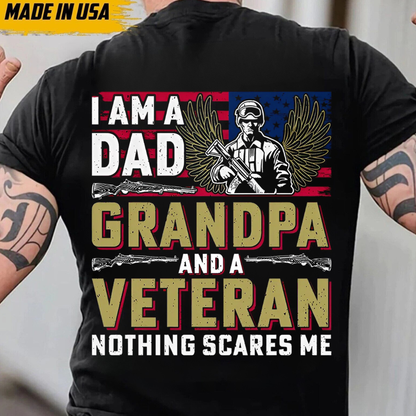 Army Veteran Shirt- Dad Grandpa Veteran Shirt -Military Family Gift- Gift For Dad