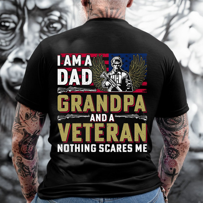 Army Veteran Shirt- Dad Grandpa Veteran Shirt -Military Family Gift- Gift For Dad