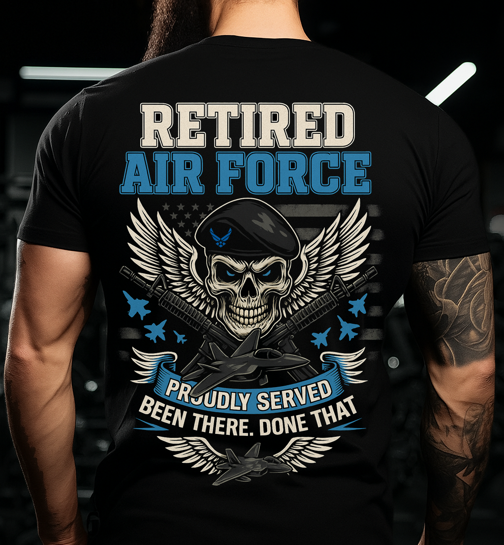Retired Air Force T-Shirt – A Proud Gift for Dad & Grandpa Who Served