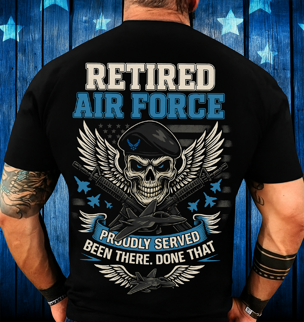 Retired Air Force T-Shirt – A Proud Gift for Dad & Grandpa Who Served