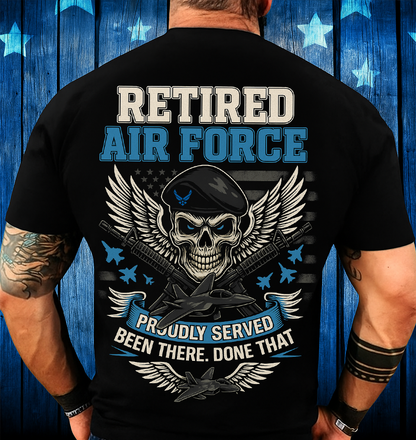 Retired Air Force T-Shirt – A Proud Gift for Dad & Grandpa Who Served