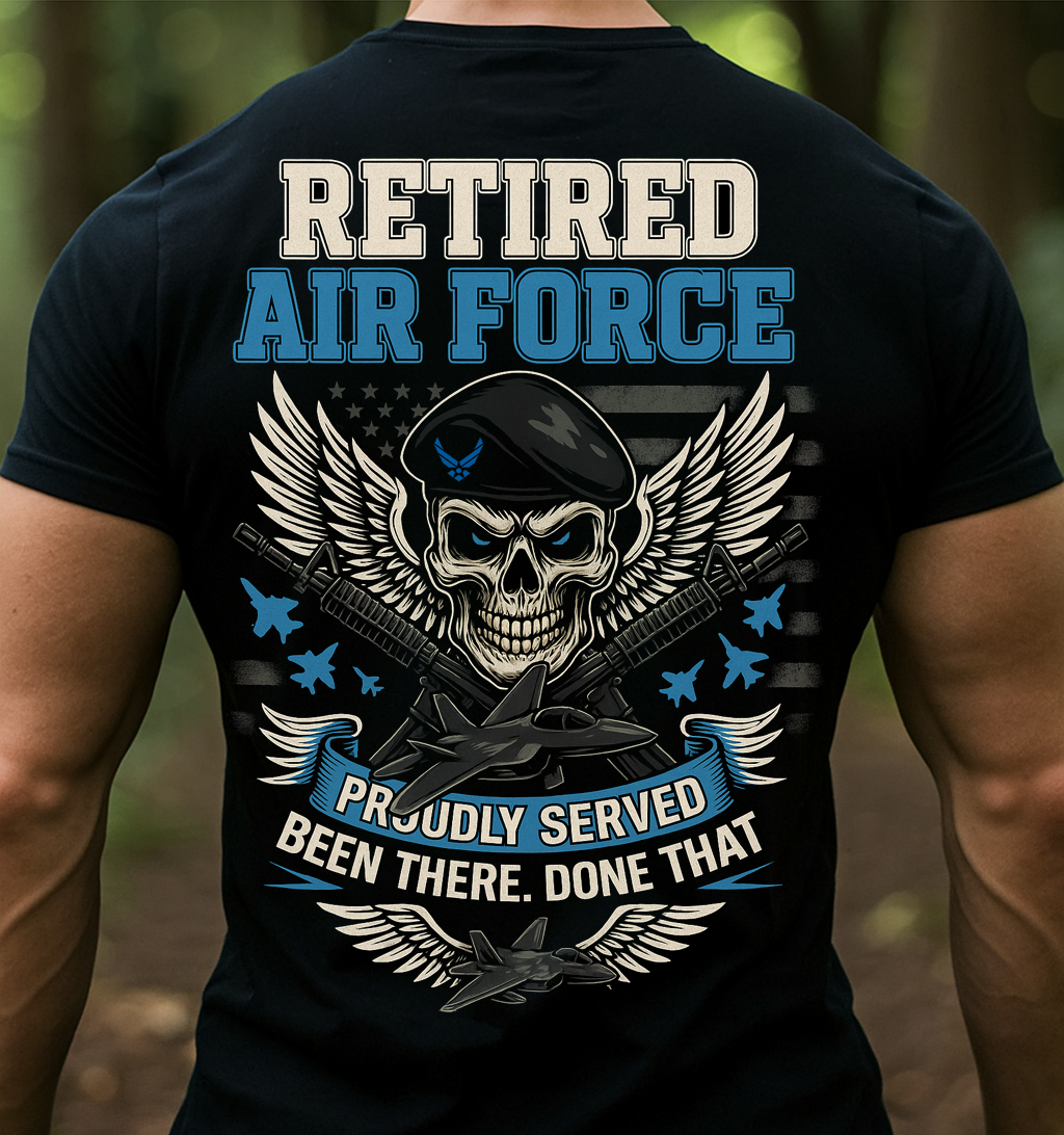 Retired Air Force T-Shirt – A Proud Gift for Dad & Grandpa Who Served