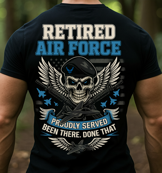 Retired Air Force T-Shirt – A Proud Gift for Dad & Grandpa Who Served