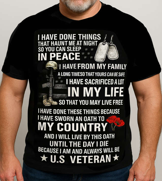 U.S Veteran T-Shirt - Military Soldier Memorial Shirt - Patriotic Army Veteran Tee Gift for Men