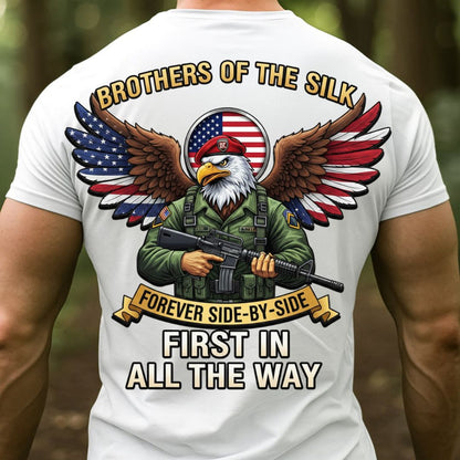 Airborne Brothers of the Silk Shirt – Forever Side by Side Military Pride Tee