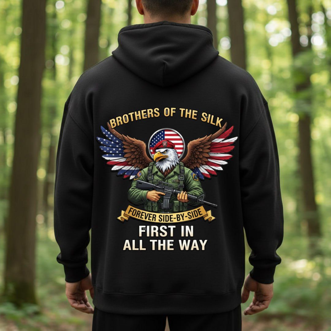 Airborne Brothers of the Silk Shirt – Forever Side by Side Military Pride Tee