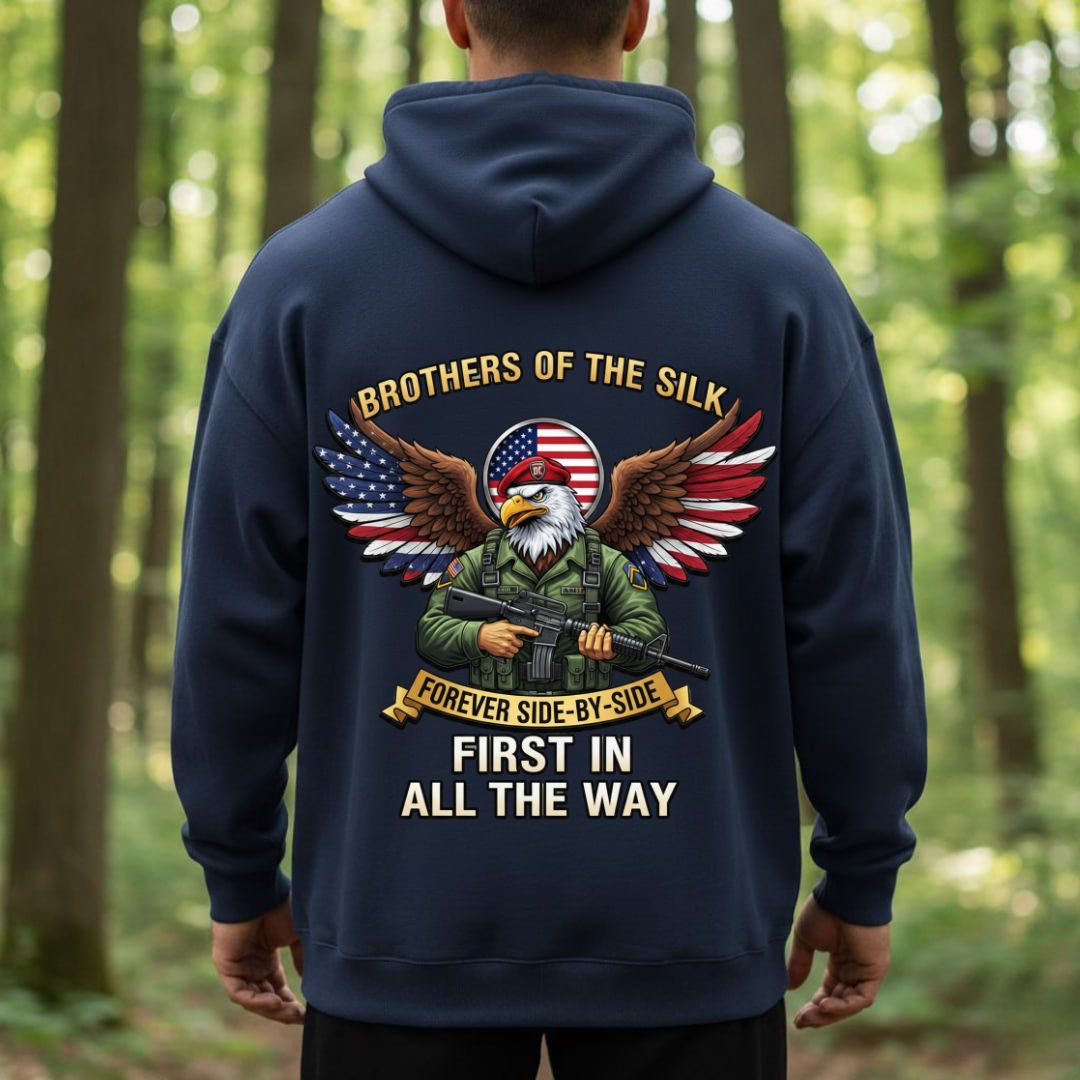 Airborne Brothers of the Silk Shirt – Forever Side by Side Military Pride Tee