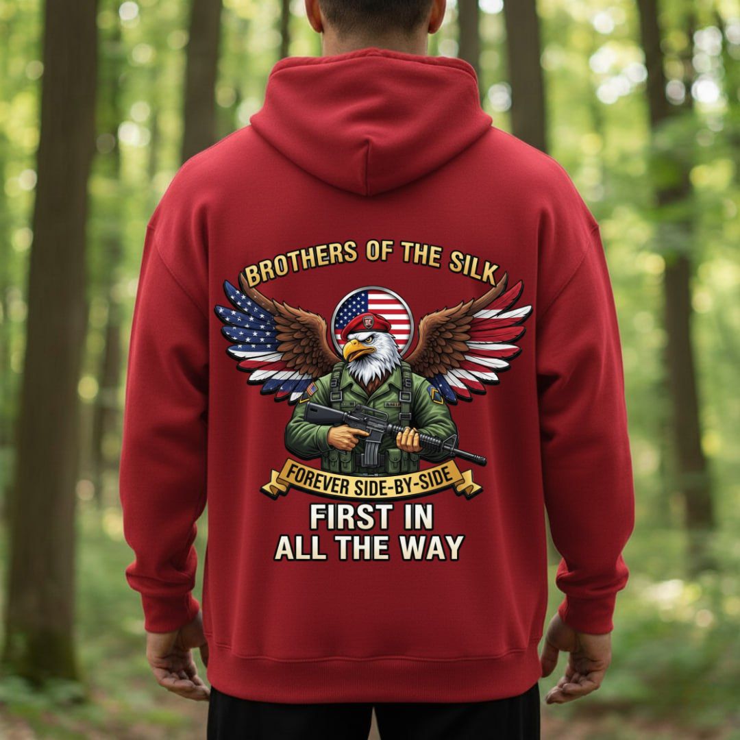 Airborne Brothers of the Silk Shirt – Forever Side by Side Military Pride Tee