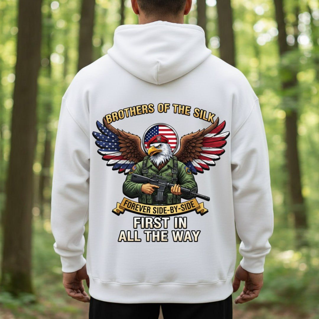 Airborne Brothers of the Silk Shirt – Forever Side by Side Military Pride Tee
