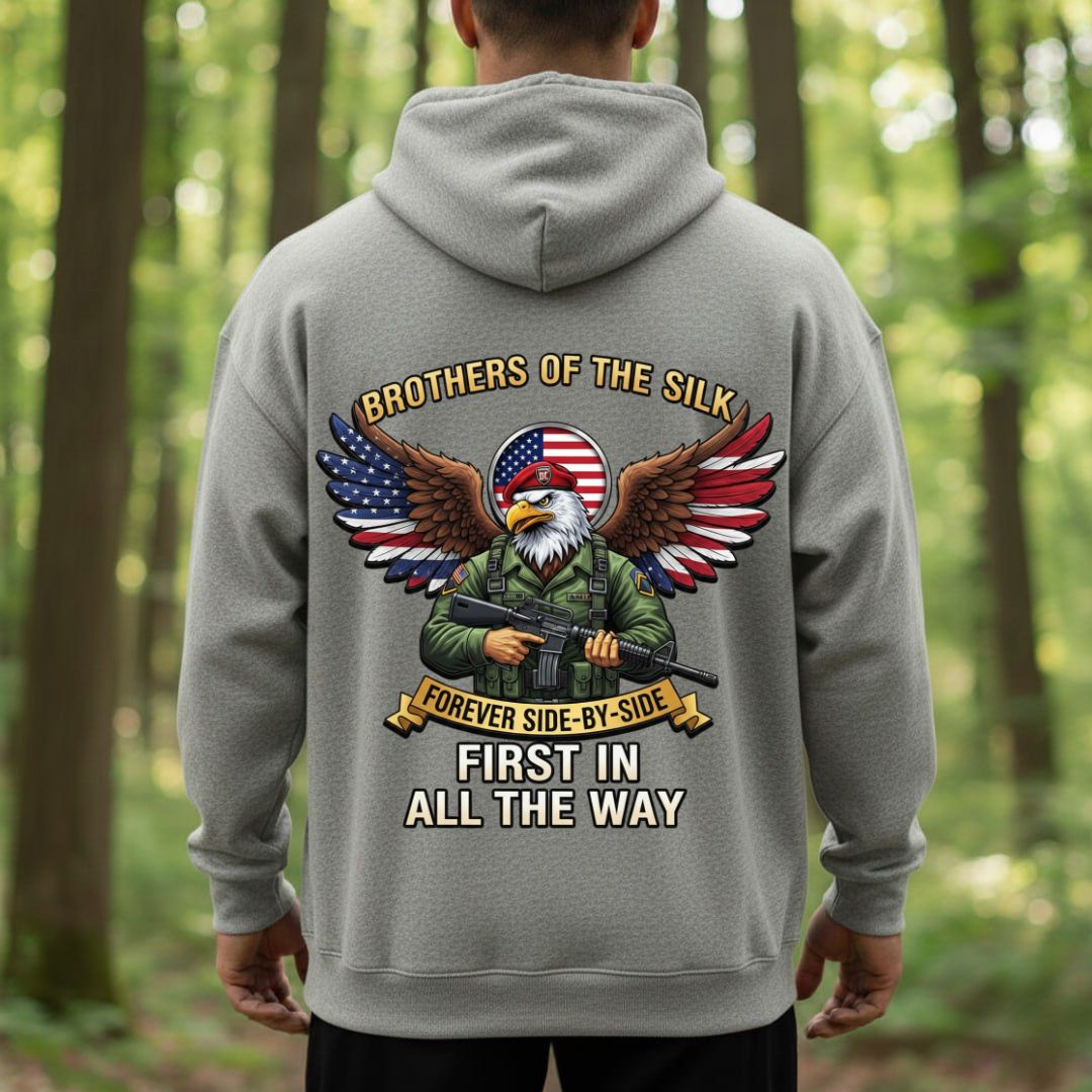Airborne Brothers of the Silk Shirt – Forever Side by Side Military Pride Tee