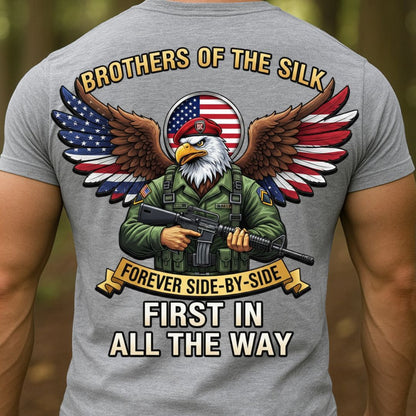 Airborne Brothers of the Silk Shirt – Forever Side by Side Military Pride Tee