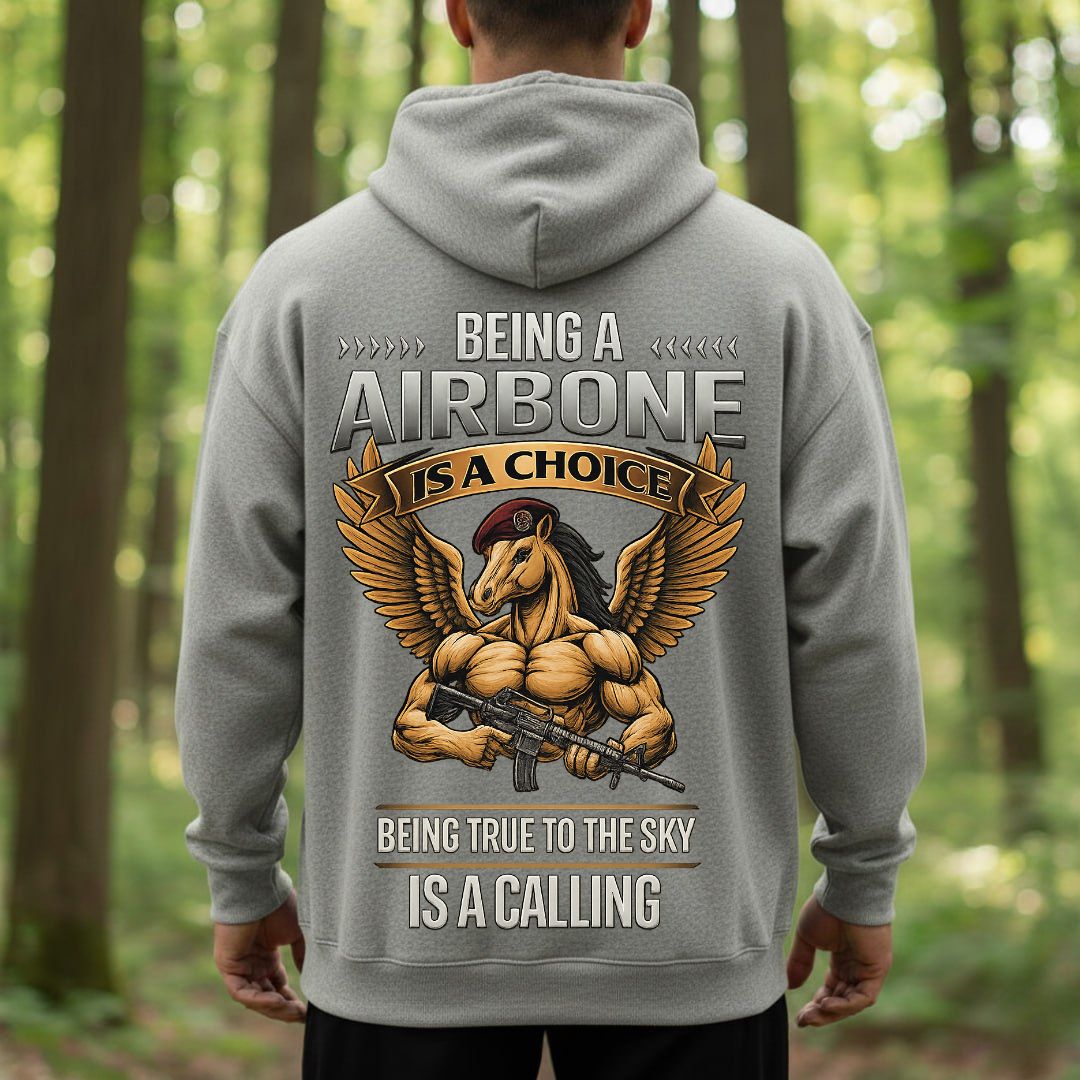 Airborne Paratrooper Veteran T-Shirt – Being a Airborne Is a Choice | Being True to the Sky Is a Calling Military Tee