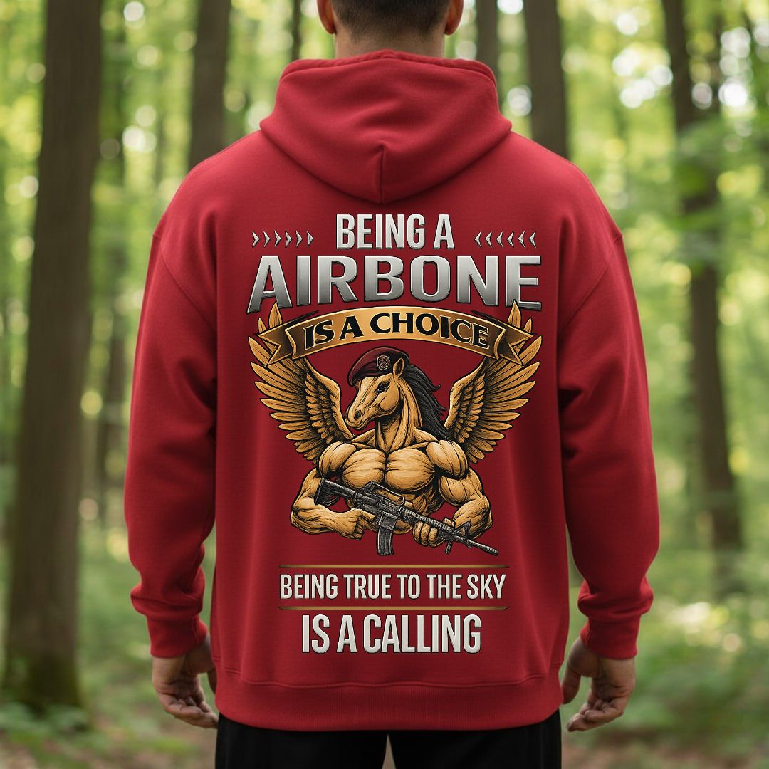 Airborne Paratrooper Veteran T-Shirt – Being a Airborne Is a Choice | Being True to the Sky Is a Calling Military Tee