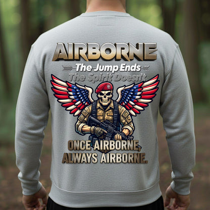 Airborne Veteran T-Shirt – Once Airborne Always Airborne – Military Paratrooper Pride Tee