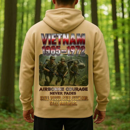 Vietnam War Airborne Veteran Shirt – 1965-1972 – Airborne Courage Never Fades – Still Proud, Still Standing, Still Brothers