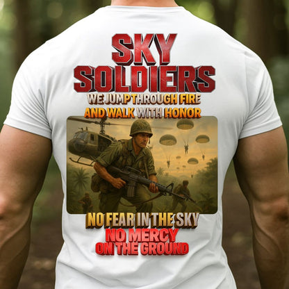Sky Soldiers Graphic T-Shirt – Jump Through Fire, Walk with Honor