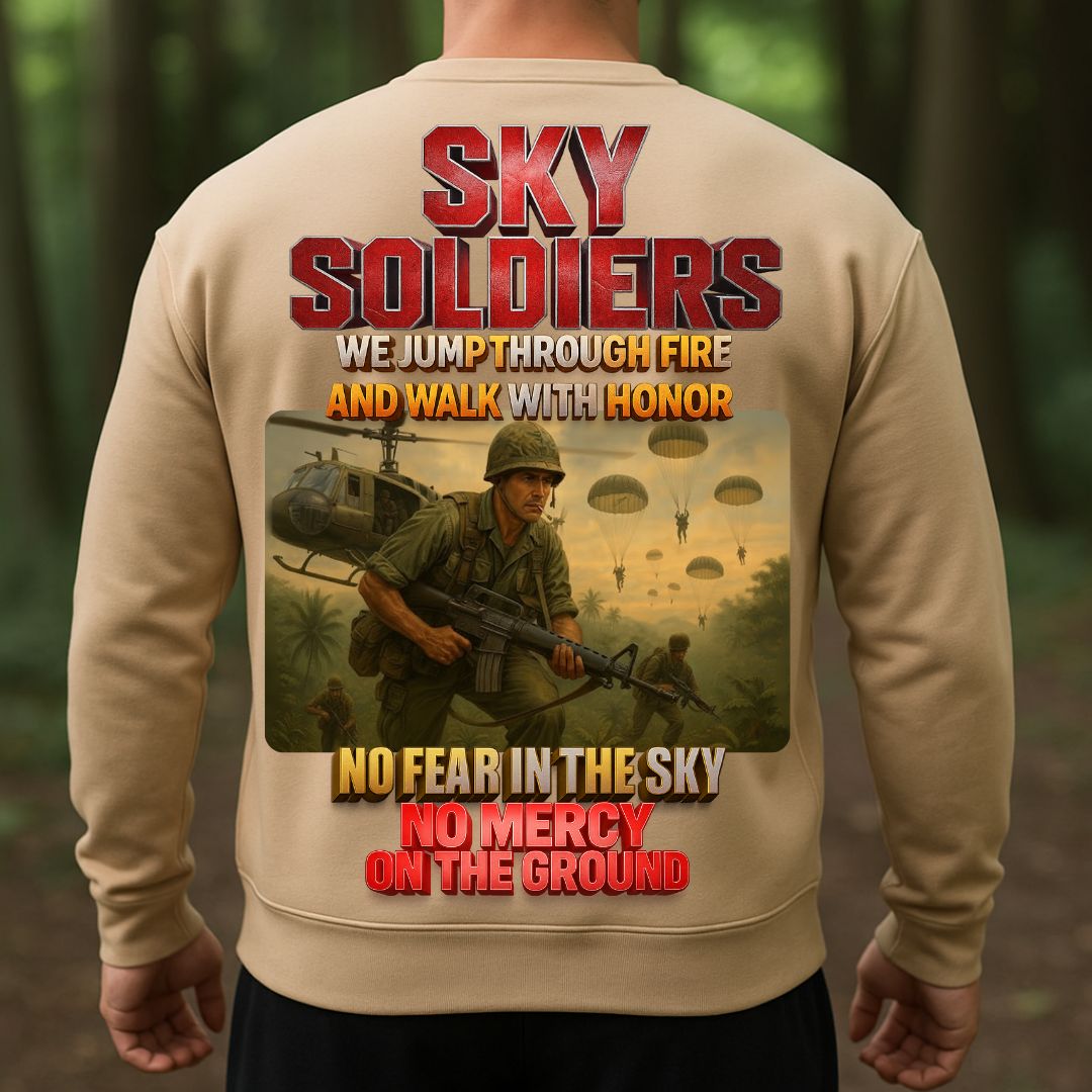 Sky Soldiers Graphic T-Shirt – Jump Through Fire, Walk with Honor