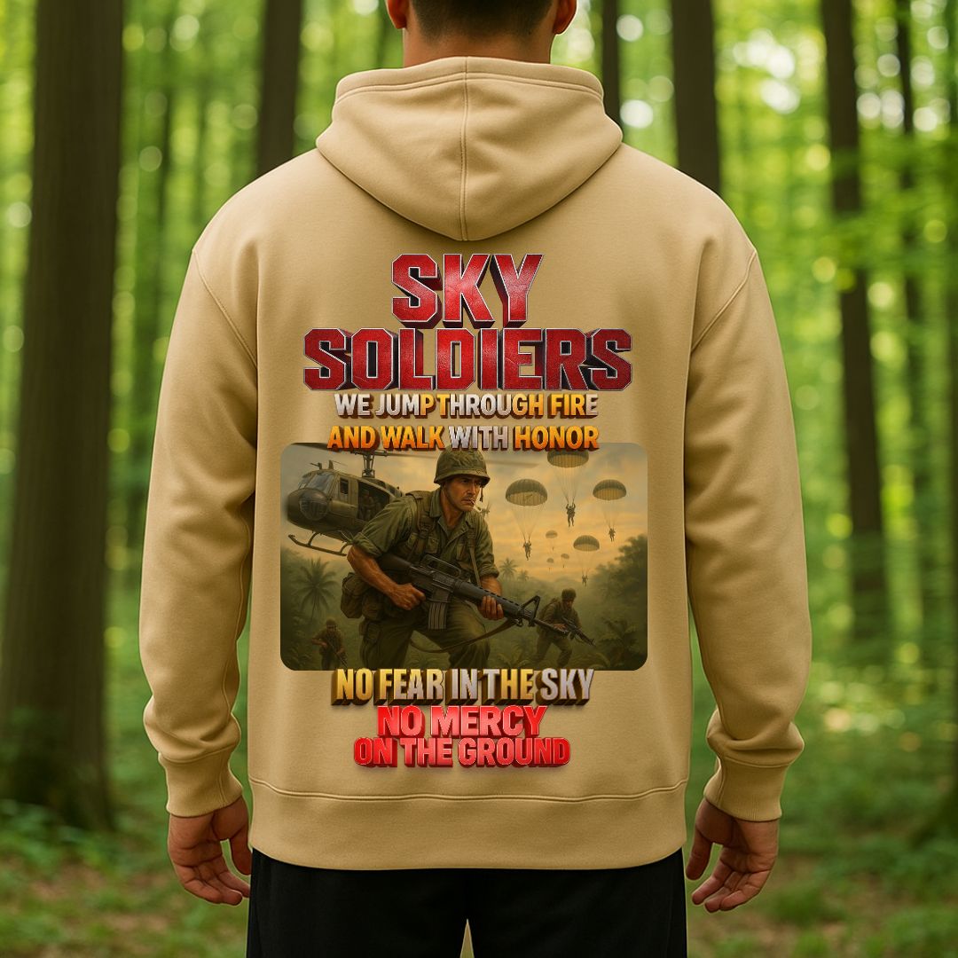 Sky Soldiers Graphic T-Shirt – Jump Through Fire, Walk with Honor