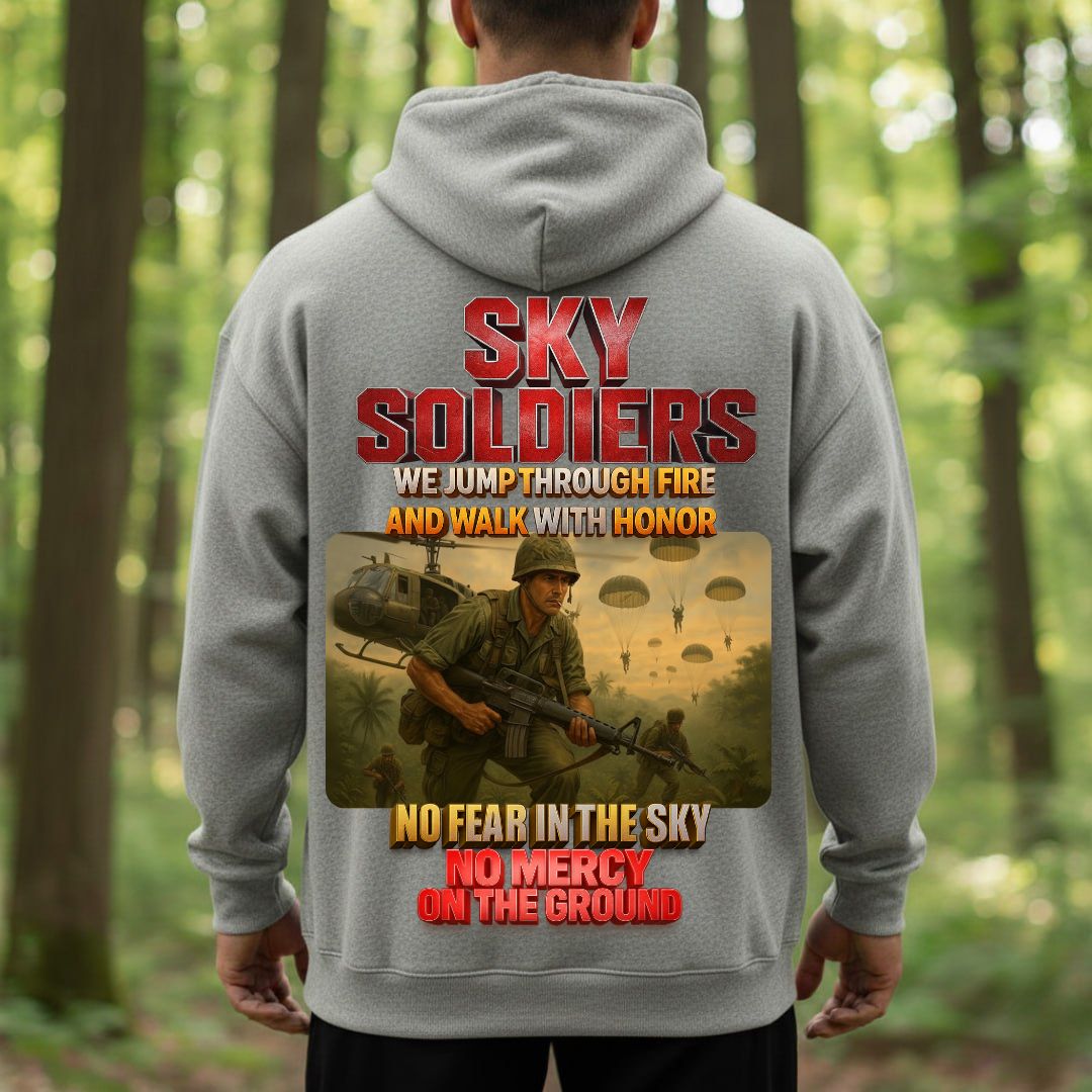 Sky Soldiers Graphic T-Shirt – Jump Through Fire, Walk with Honor