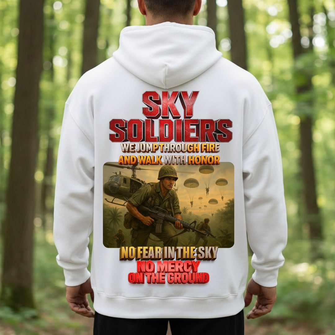 Sky Soldiers Graphic T-Shirt – Jump Through Fire, Walk with Honor