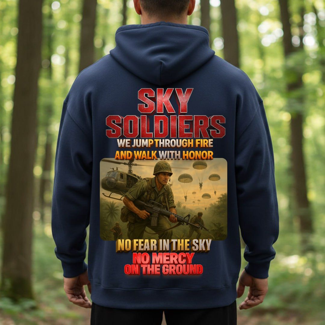 Sky Soldiers Graphic T-Shirt – Jump Through Fire, Walk with Honor