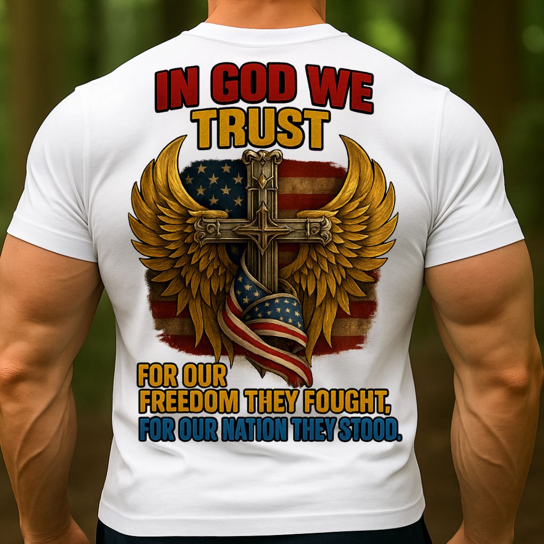 Veteran Faith T-Shirt – In God We Trust | Honoring Freedom & Nation Christian Shirt