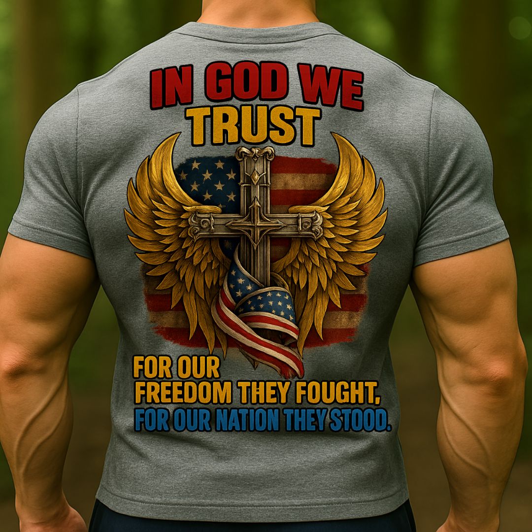 Veteran Faith T-Shirt – In God We Trust | Honoring Freedom & Nation Christian Shirt
